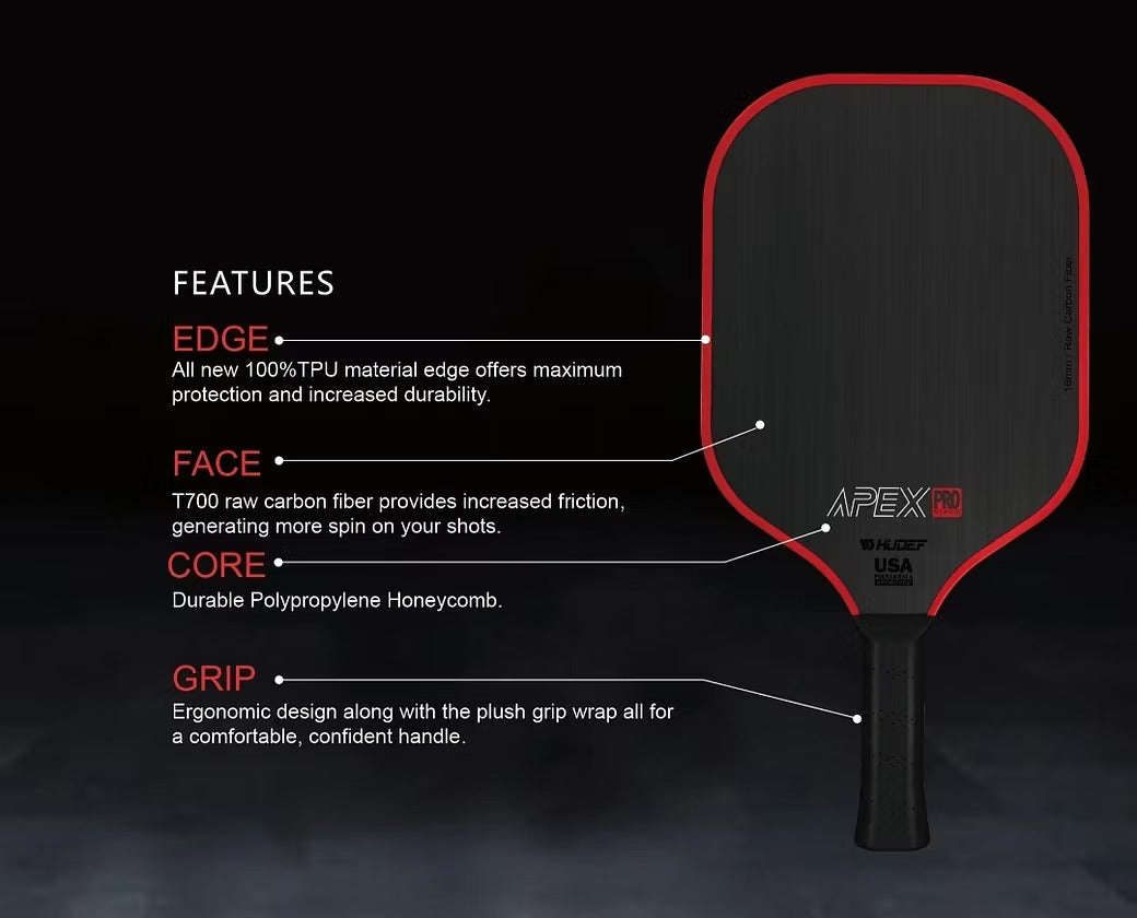 HUDEF Apex Pro™ Pickleball Paddle – Precision Control for the Discerning Player