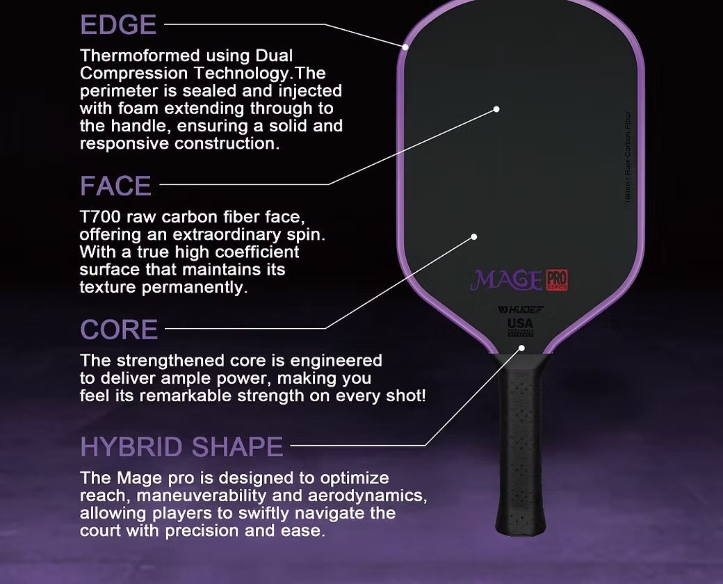 HUDEF Mage Pro Pickleball Paddle – Elite Power & Precision