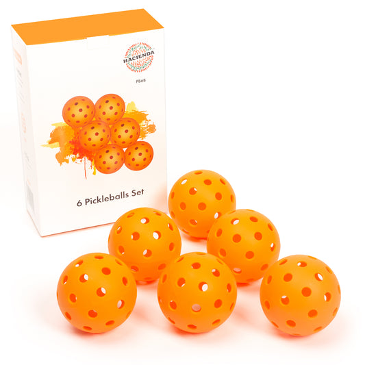Precision 40-Hole Pickleball Balls – 6 Pack for Superior Control