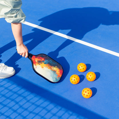 Complete Pickleball Set: 4 Fiberglass Paddles, Net, Balls & Bag