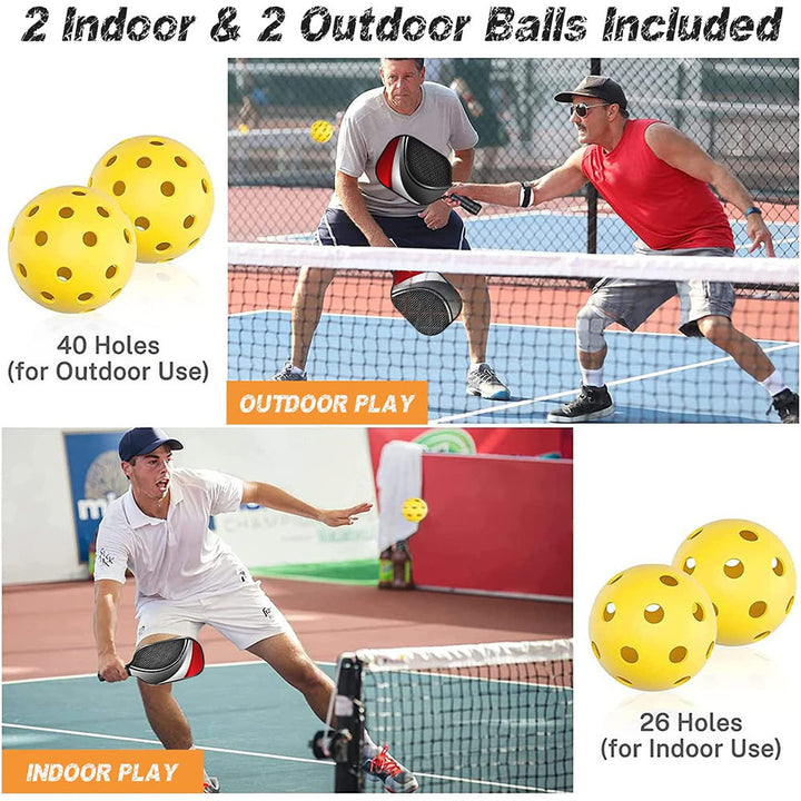 Graffiti Fiberglass Pickleball Paddle Set – Vibrant Design