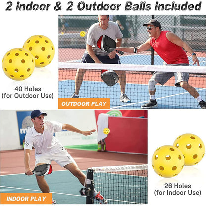 Graffiti Fiberglass Pickleball Paddle Set – Vibrant Design