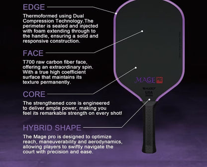 HUDEF Mage Pro Pickleball Paddle – Elite Power & Precision